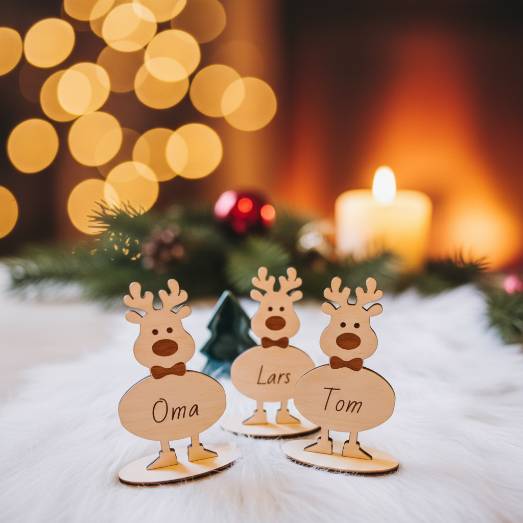 Houten rendiertje - met of zonder naam
