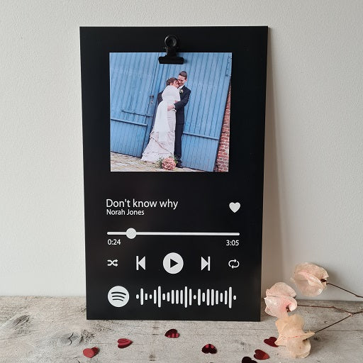 Fotobordje met clip "Spotify Song"