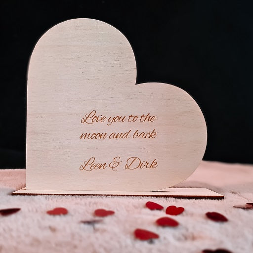 Gepersonaliseerd hart met eigen tekst