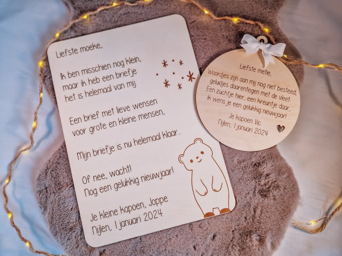 Houten nieuwjaarsbrieven — een blijvende nieuwjaarsgroet