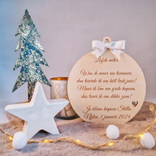 Afbeelding in Gallery-weergave laden, Houten nieuwjaarsbrief &quot;Kerstbal&quot;
