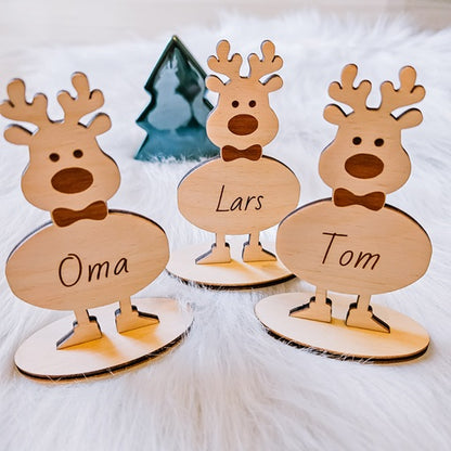 Houten rendiertje - met of zonder naam