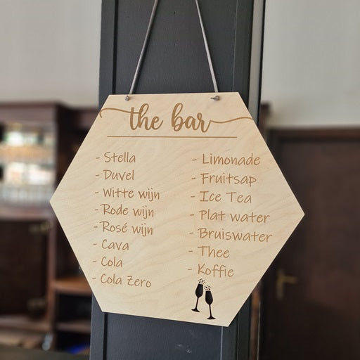 Houten menubord