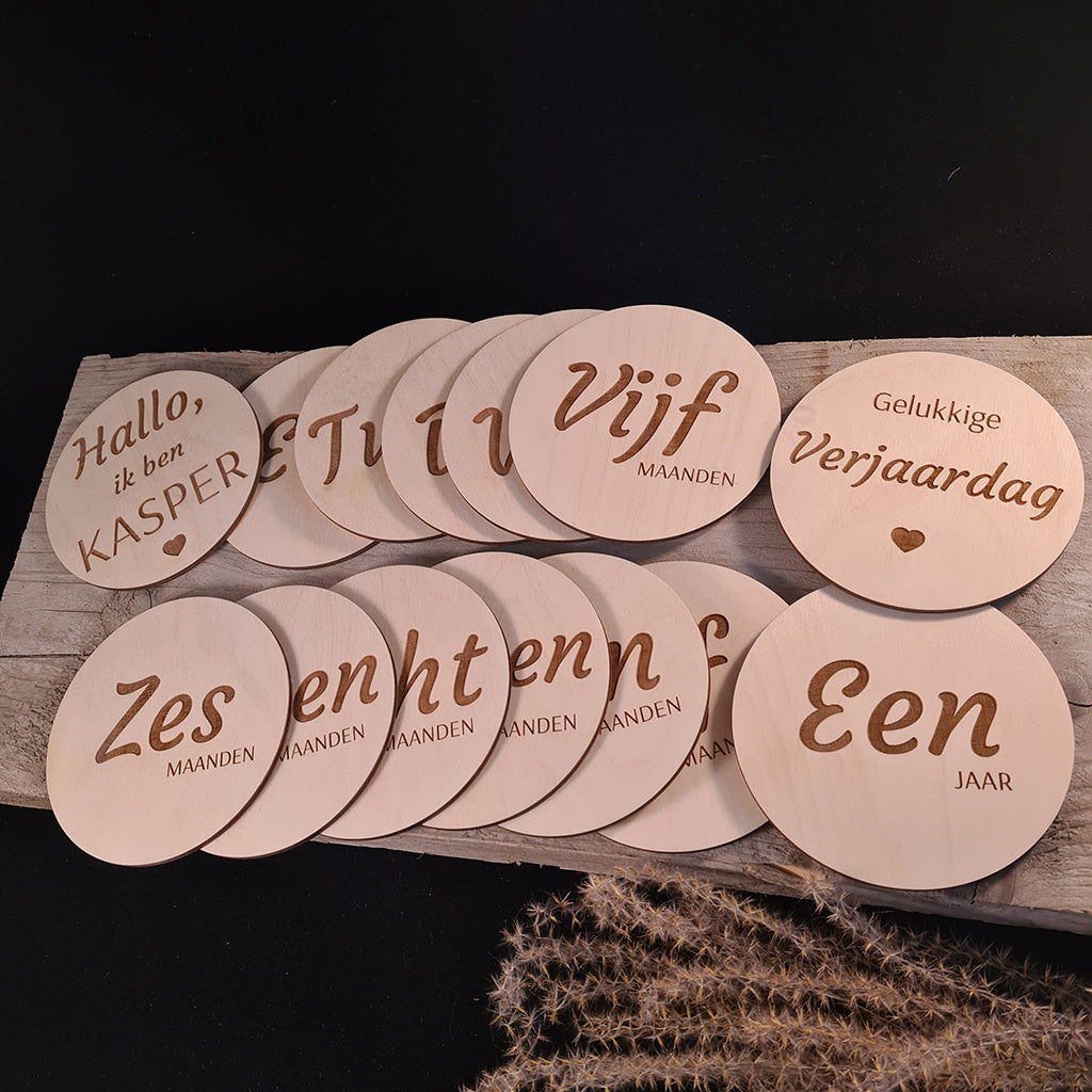 Milestones rond (14 stuks)