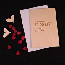 Afbeelding in Gallery-weergave laden, Houten wenskaart &quot;To do list&quot;
