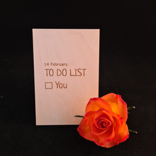 Afbeelding in Gallery-weergave laden, Houten wenskaart &quot;To do list&quot;
