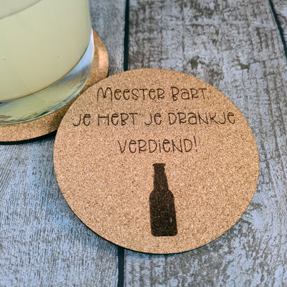 Onderzetter "Meester of juf"