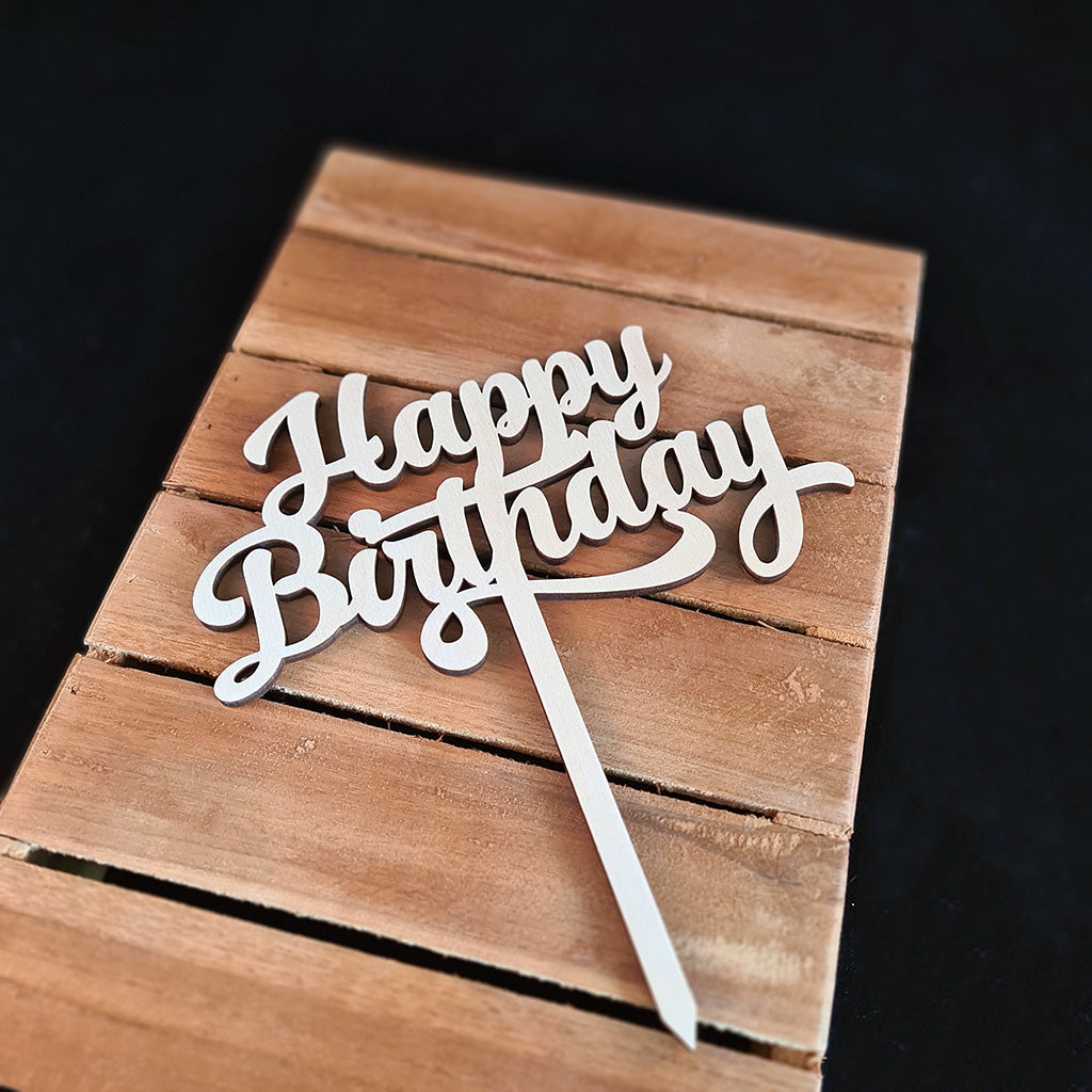 Taarttopper "Happy birthday"