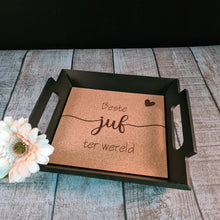 Afbeelding in Gallery-weergave laden, Gepersonaliseerd dienblad zwart
