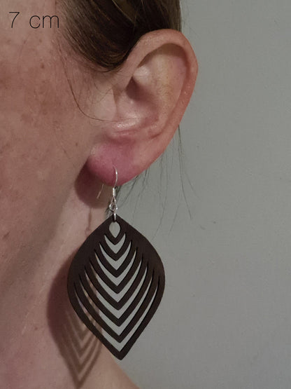 Houten abstracte blaadjes