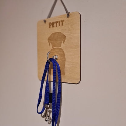 Kapstok voor hondenriem met naam