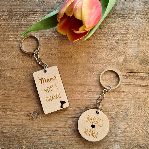 Houten sleutelhanger 