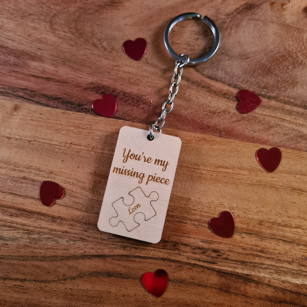 Houten sleutelhanger 