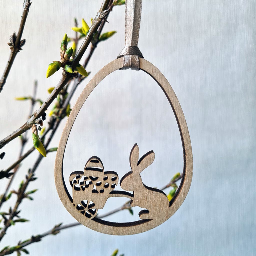 Houten open paashanger