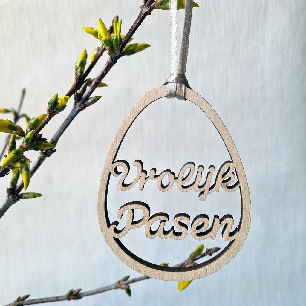 Houten open paashanger